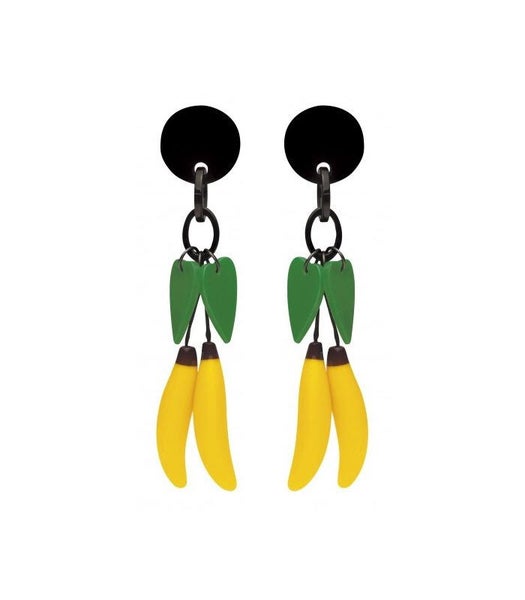 Marion Godartin pitk&auml;t banaani korvakorut