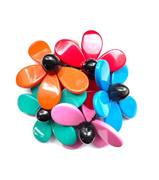 Marion Godartin iso moniv&auml;rinen kukka rannekoru oranssi